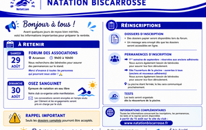 Flyers d'information Saison 2026-2027